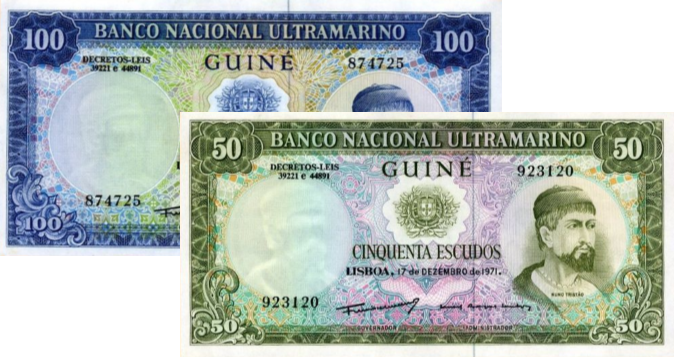 P44b & P45b Portuguese Guinea 50 & 100 Escudos Year 1971,other s